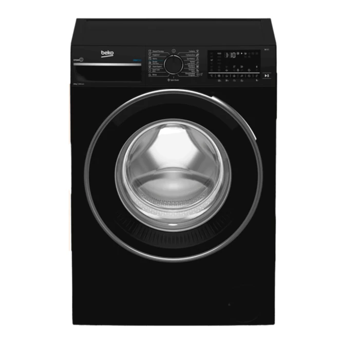 غساله بيكو 10كيلو اسود 1600لفة بخار انفرتر ديجيتال بلوتوث B3WFU501040BCI