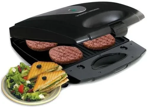 صانع السندوتشات بلاك اند ديكر ،4 شرائح ،1400 وات، أسود، TS4080