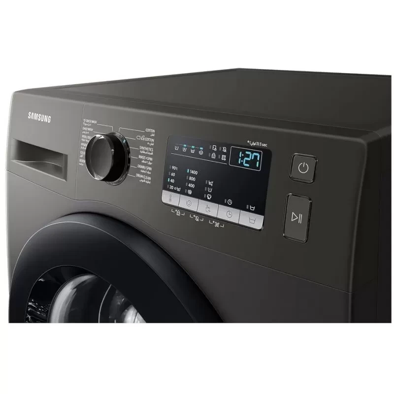 غساله سامسونج 9ك 1400 لفه بخار انفرتر سلفر WW90T4040CX1AS