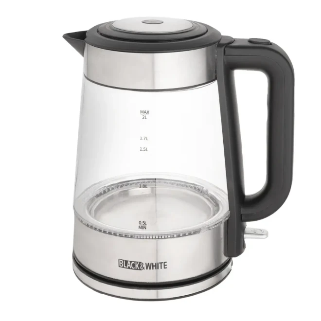 غلايه بلاك اند وايت زجاج 2لتر 2200وات اسود KS400