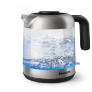 كاتيل كهربائي فيليبس Series 5000 زجاج، 1.7 لتر، 2200 وات، فضي واسود - HD9339/81 ( ضمان دولي )
