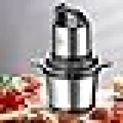مفرمة ومطحنة بهيكل من الفولاذ المقاوم للصدأ سعة 4 لتر/ 800 وات من سوكاني - (sk-7028) لون فضي SK-7028