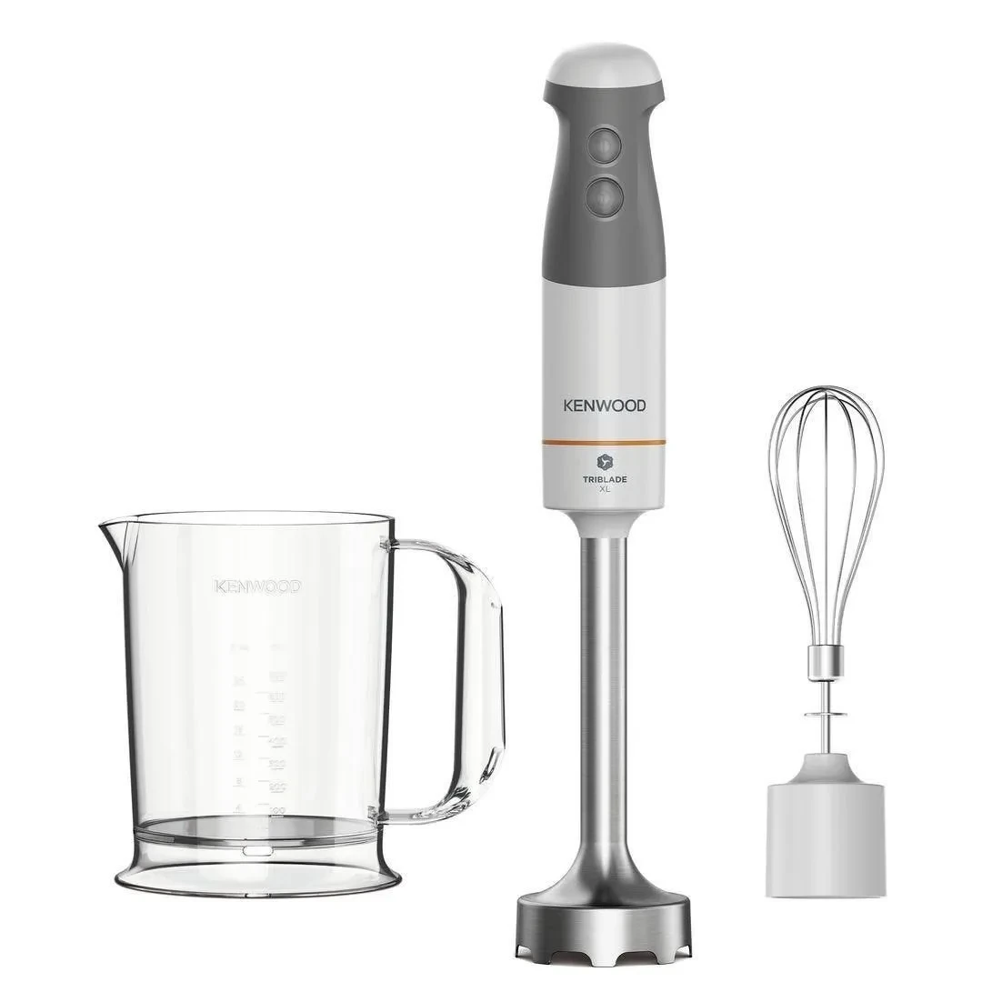 خلاط يدوي متعدد الاستخدام كينوود Triblade XL، 500 مل، 850 وات، ابيض - HBM40.002WH