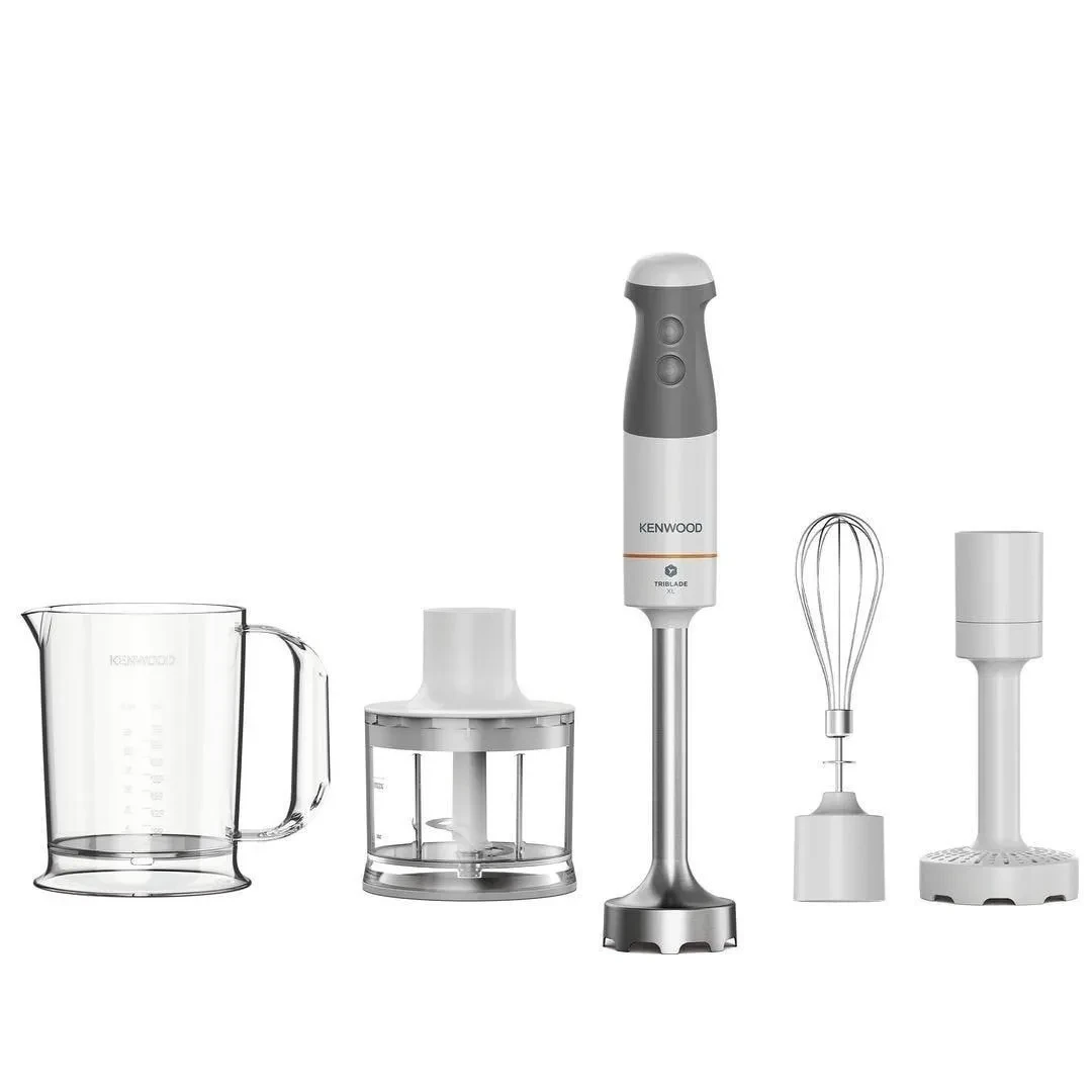 خلاط يدوي متعدد الاستخدام كينوود Triblade XL، سعة 500 مل، 850 وات، ابيض - HBM40.306WH