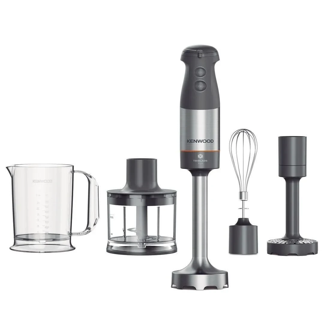 خلاط يدوي متعدد الاستخدام كينوود Triblade XL Plus، 500 مل، 1000 وات، اسود - HBM60.307GY