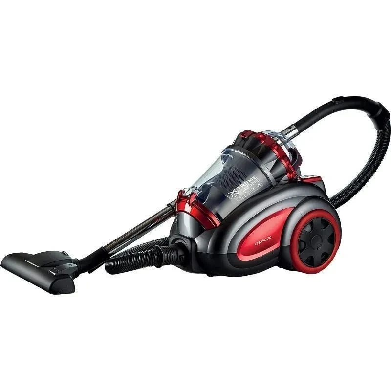 مكنسة كهربائية كينوود Xtreme Cyclone بحاوية بدون كيس، 2200 وات، اسود واحمر - VBP80.000RG