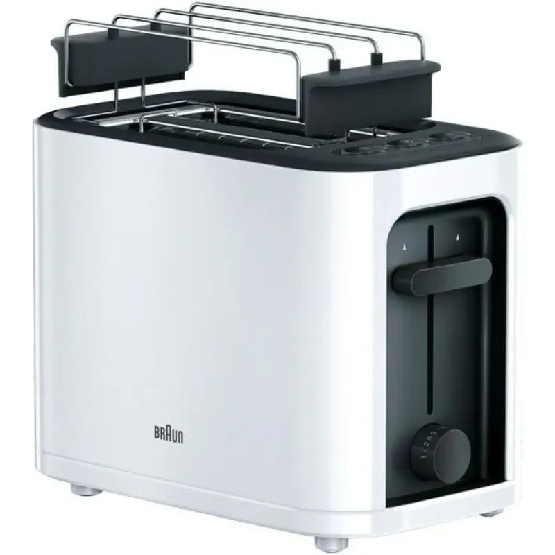 توستر براون، 2 شريحة، 1000 وات، ابيض - HT3010WH
