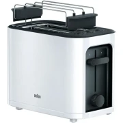 توستر براون، 2 شريحة، 1000 وات، ابيض - HT3010WH