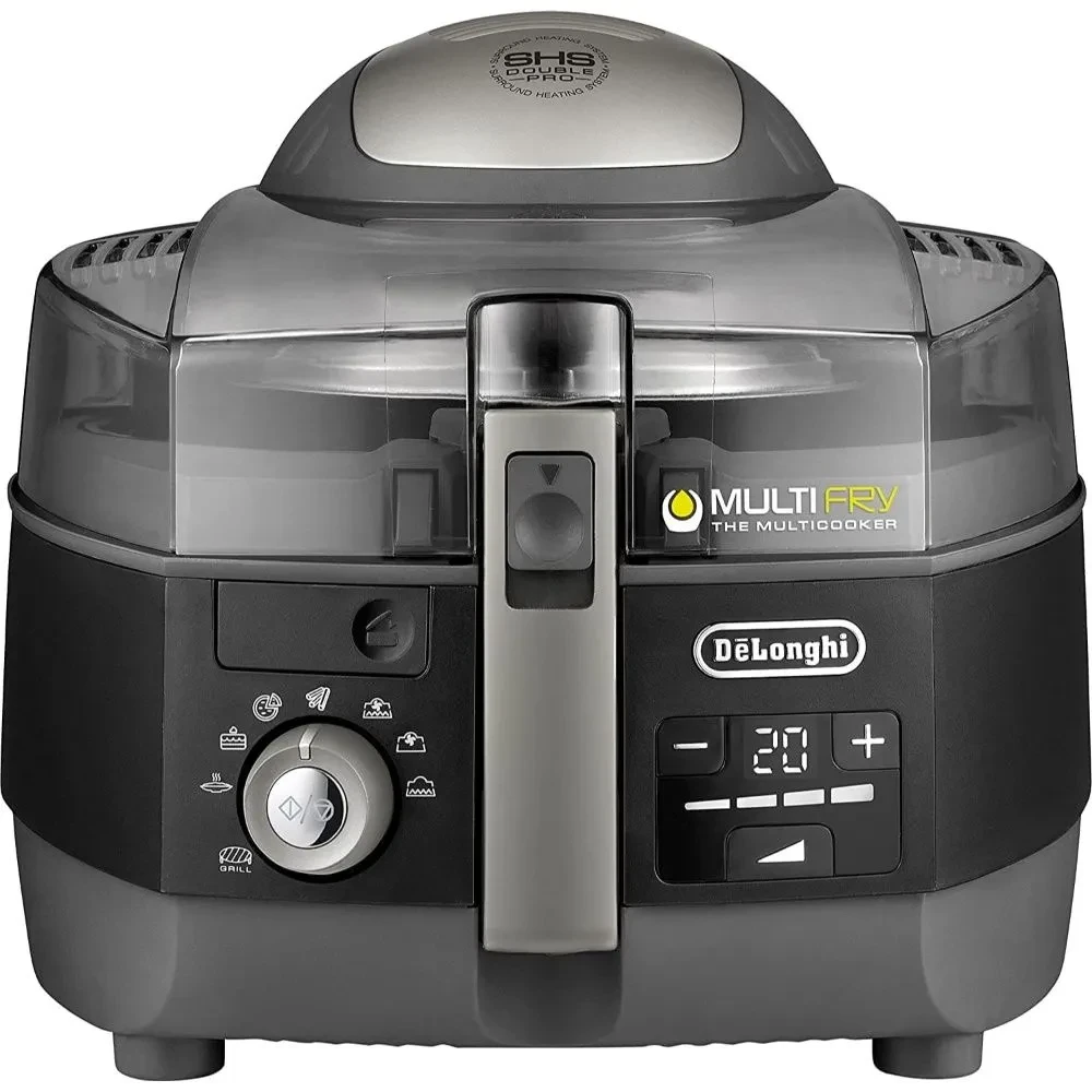 قلاية بدون زيت ديلونجي MultiCooker ديجيتال ، 1.7 كجم، 2200 وات، اسود - FH1396/1.BK ( ضمان دولى )
