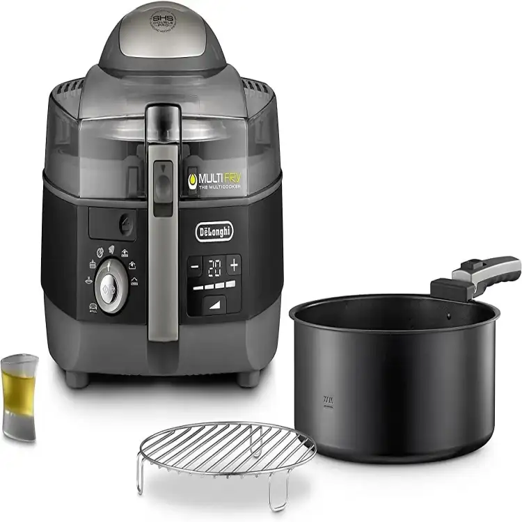 قلاية بدون زيت ديلونجي MultiCooker ديجيتال ، 1.7 كجم، 2200 وات، اسود - FH1396/1.BK ( ضمان دولى )
