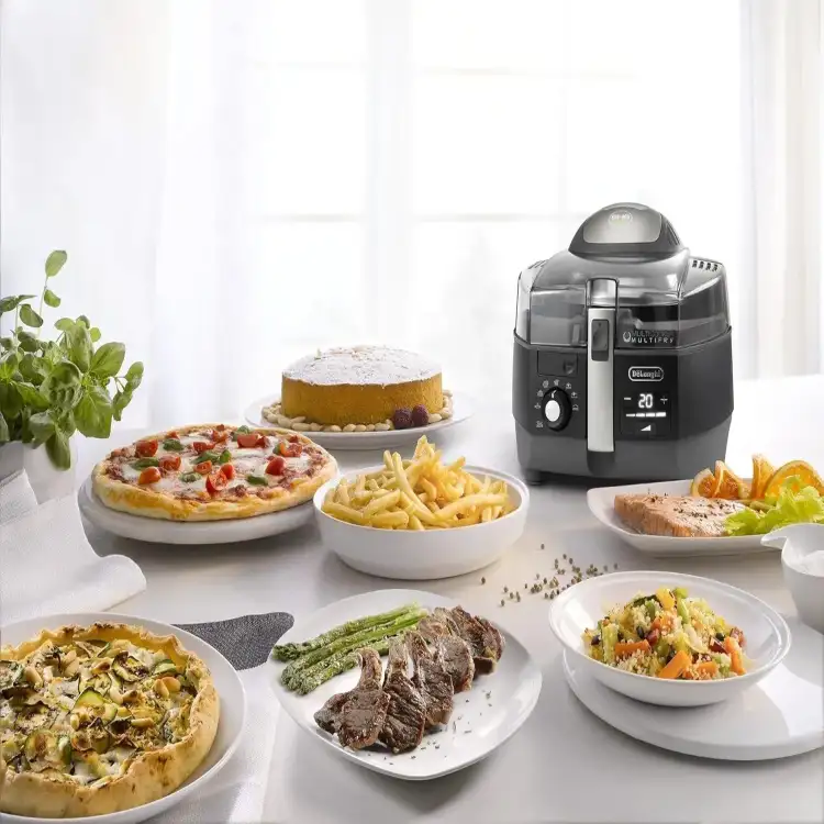 قلاية بدون زيت ديلونجي MultiCooker ديجيتال ، 1.7 كجم، 2200 وات، اسود - FH1396/1.BK ( ضمان دولى )
