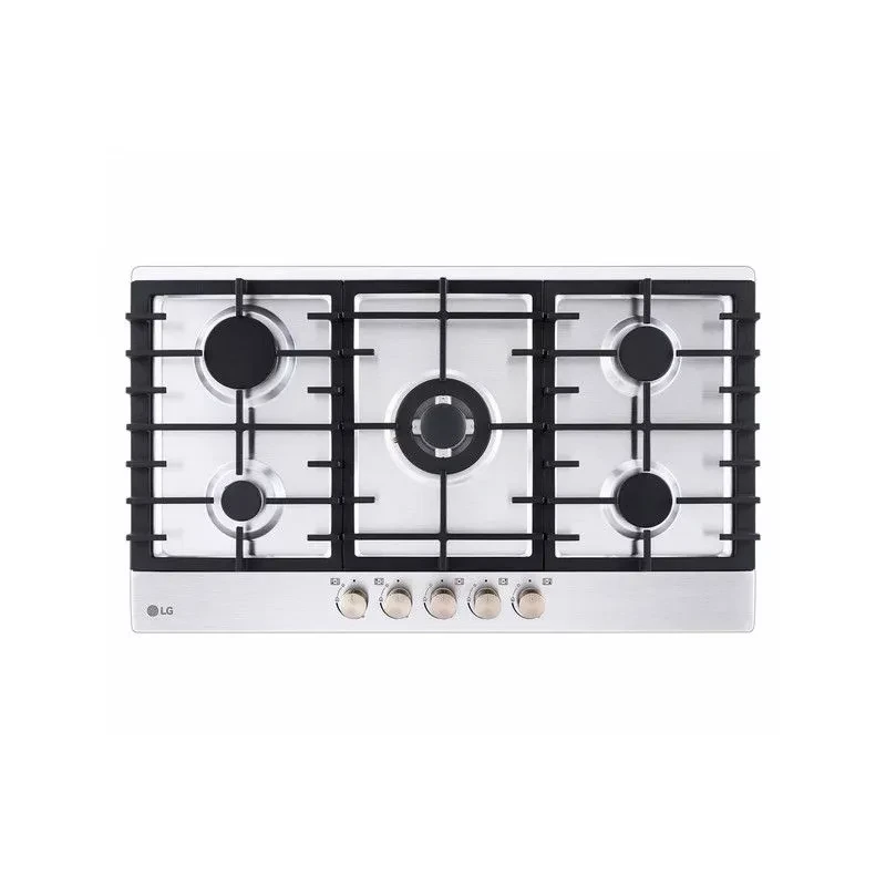 مسطح غاز ال جى بلت ان Cooktop، 5 شعلات، 90 سم، ستانلس ستيل - CG5Z3626S