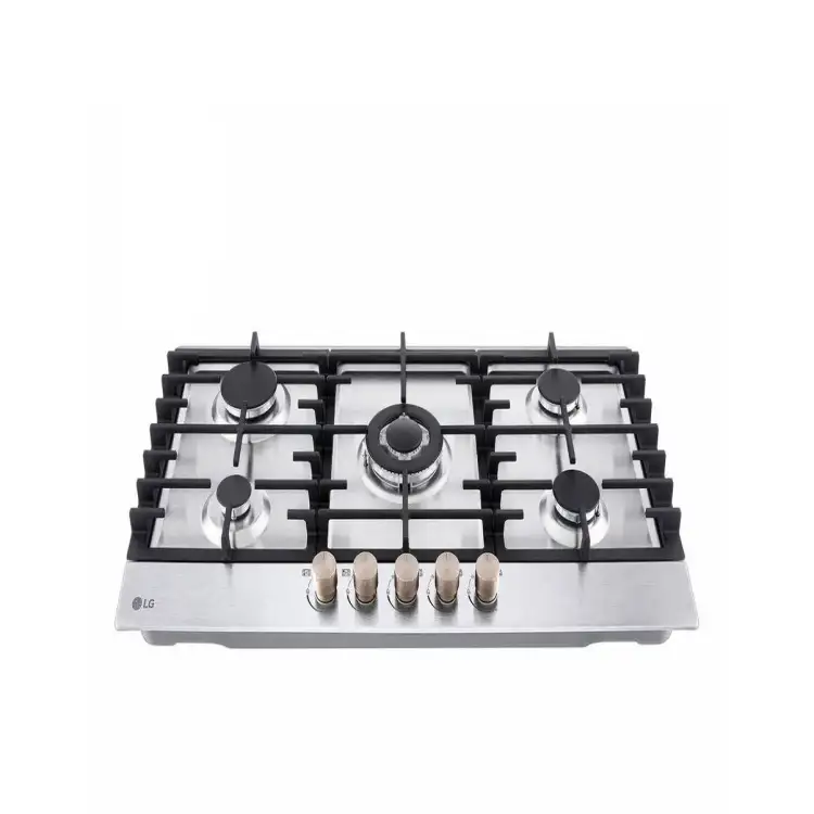 مسطح غاز ال جى بلت ان Cooktop، 5 شعلات، 90 سم، ستانلس ستيل - CG5Z3626S