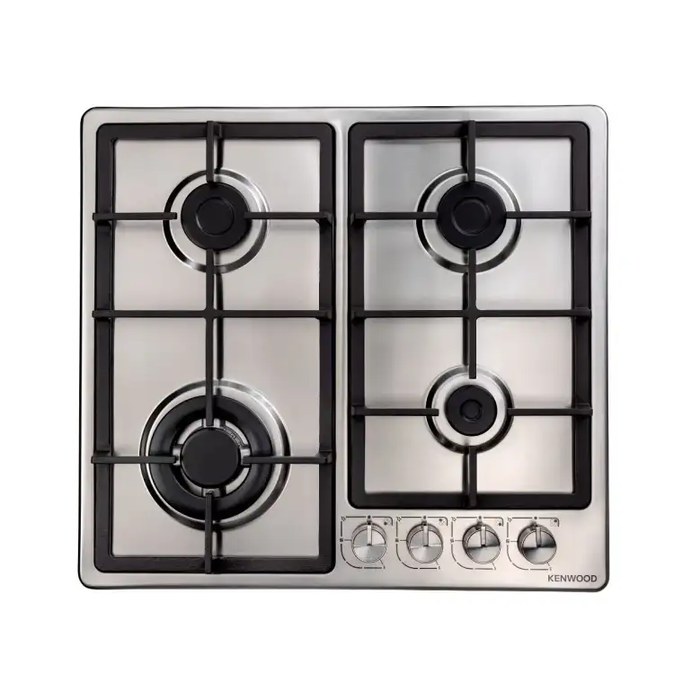 مسطح غاز كينوود بلت ان ، 4 شعلات، 60 سم، ستانلس ستيل - HOB60.000SS