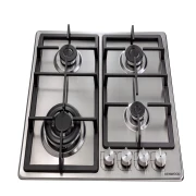 مسطح غاز كينوود بلت ان ، 4 شعلات، 60 سم، ستانلس ستيل - HOB60.000SS