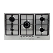 مسطح غاز كينوود بلت ان، 5 شعلات، 90 سم، ستانلس ستيل - HOB90.000SS