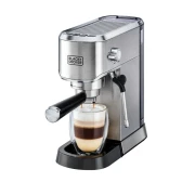 ماكينة تحضير الاسبرسو بلاك اند ديكر بمضخة، 1450 وات، 15 بار، فضي - ECM150-B5 ( ضمان دولي )