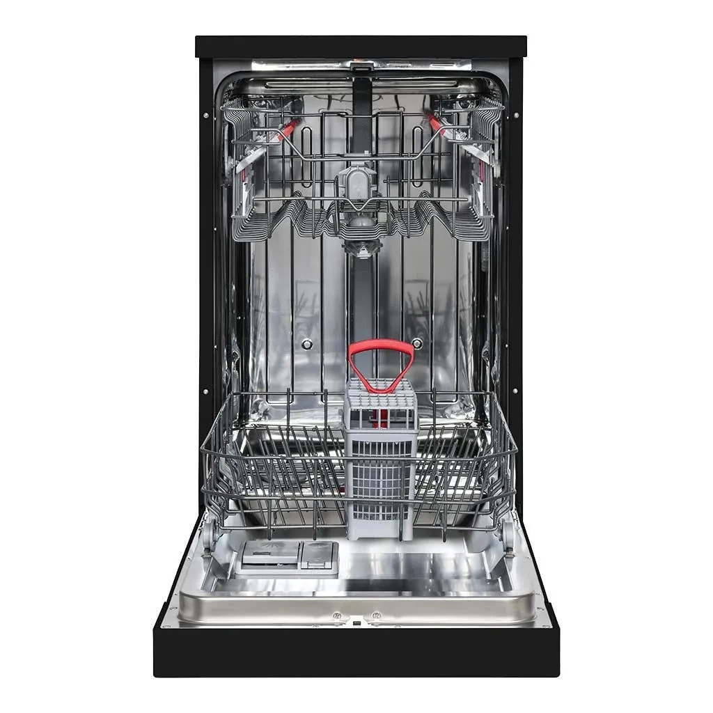 غسالة اطباق شارب ديجيتال، 10 فرد، 6 برنامج، 45 سم، اسود - QW-V610-BK