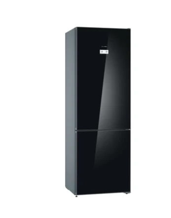 ثلاجة نوفروست بوش Series 6 ديجيتال، 435 لتر، اسود - KGN49LB30U