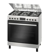 بوتجاز غاز بوش Serie 6، عدد 5 شعلة، 90 سم، ستانلس ستيل - HGP3I8W50S