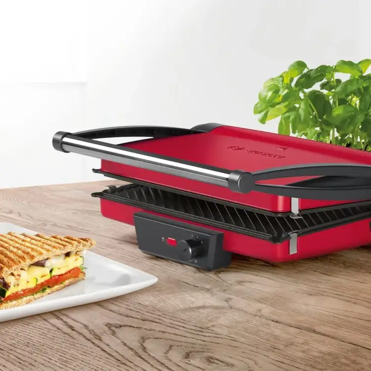شواية كهربائية بوش صحية، 2000 وات، أحمر - TCG4104