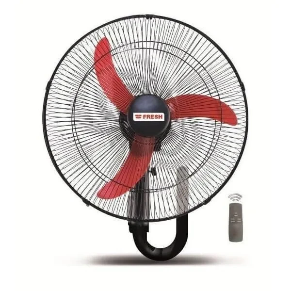 مروحة حائط فريش Shabah بريموت كنترول، 20 بوصة، اسود واحمر - Fresh-500008741