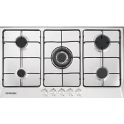 مسطح فريش 90  سم 5  شعله غاز ستانلس امان HAFR90CMS