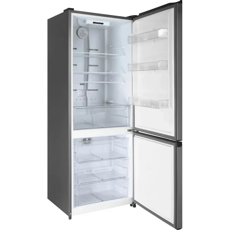 ثلاجة كومبي نوفروست يونيون اير، 545 لتر، 2 باب، فريزر 3 درج شاشة ديجيتال تاتش، بلوتوث، باب استالس، مقبض داخلي، بدون حنفية، - استالس