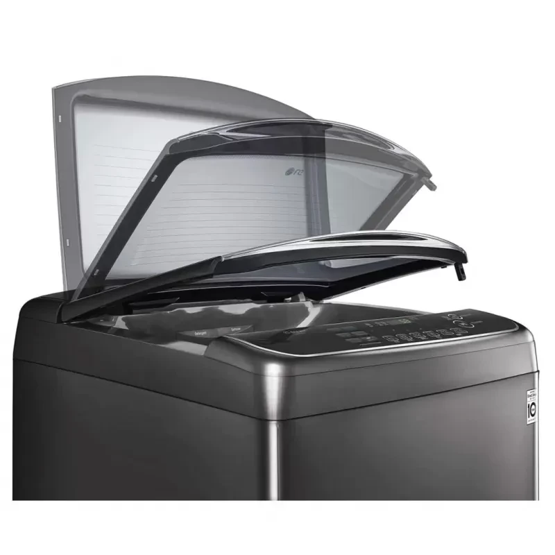 غساله ال جى فوق اوتوماتيك 18.5كيلو رمادي  انفرتر هيدروليك تايلاندى T185V1NDHT2